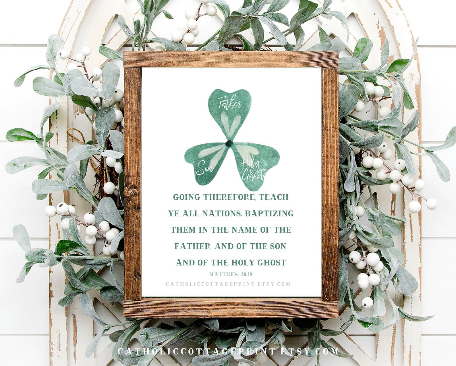 St. Patrick's Day Printable Holy Trinity Bible Quote Etsy