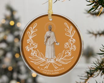 St. Josephine Bakhita Ornament | Catholic Saint Acrylic Ornament | Catholic Stuffing Stocker | Catholic Christmas Ornament