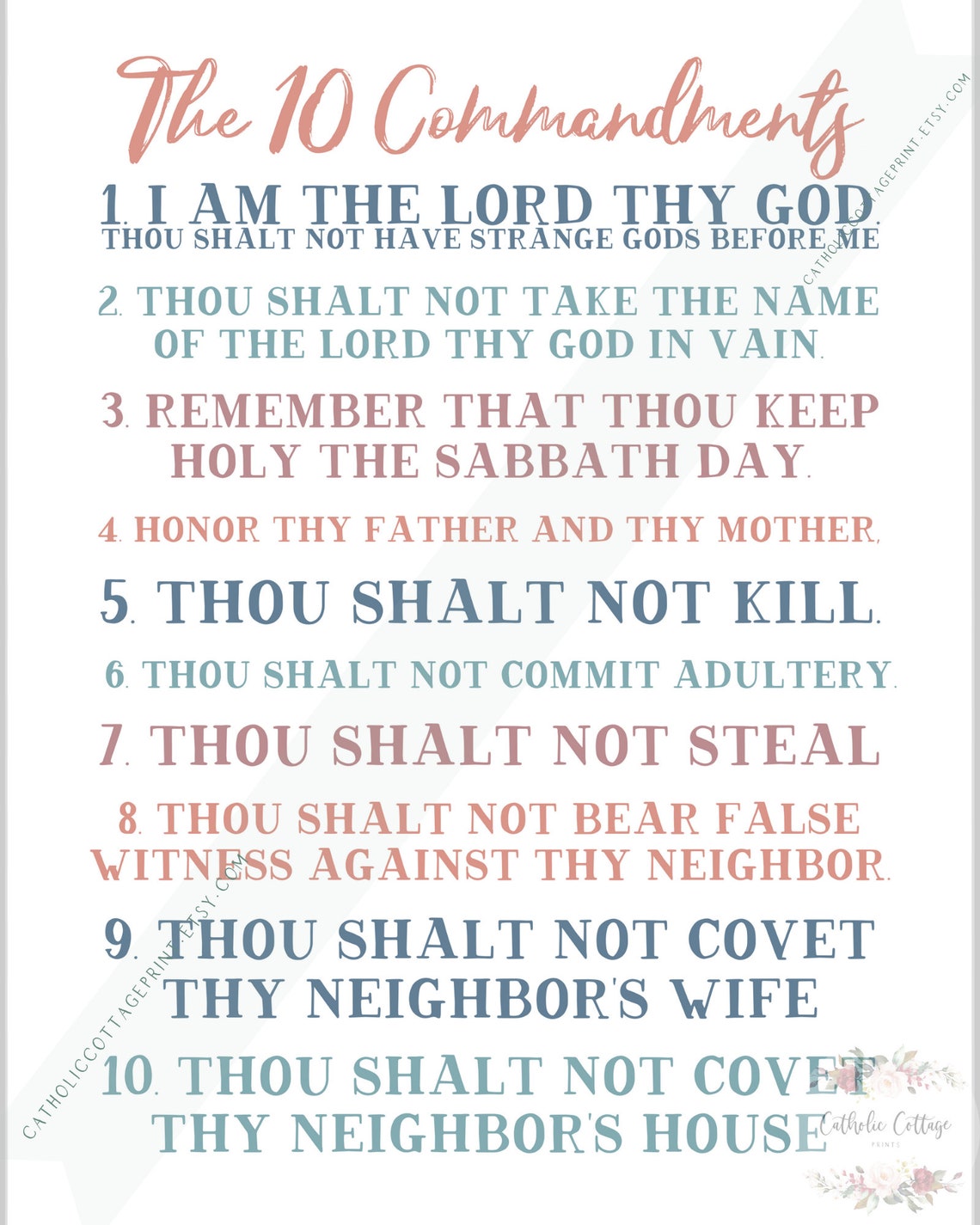 Printable Catholic 10 Commandments Printable Word Searches