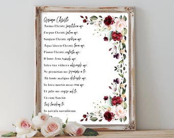 Catholic/Christian Prayer - Anima Christi IN LATIN - Digital Printable