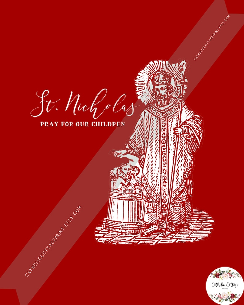 St. Nicholas printable Patron saint of children Digital | Etsy