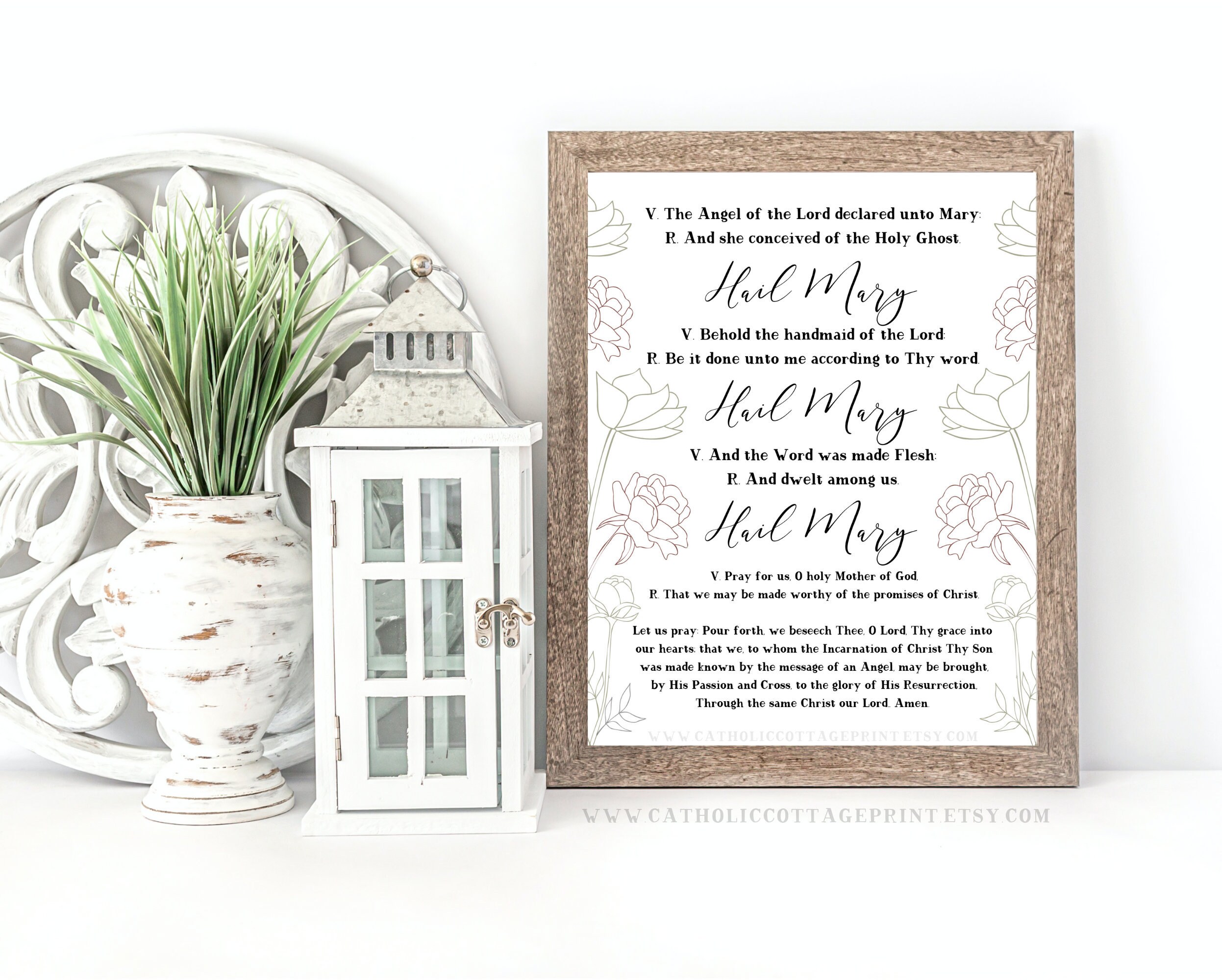 Angelus Prayer Printable Catholic Digital Download the - Etsy