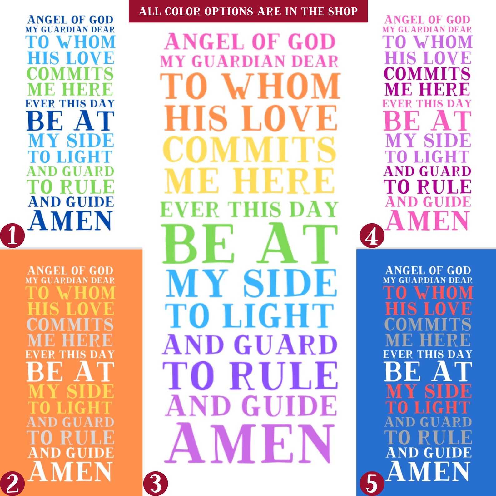Angel of God Prayer IN LATIN Guardian Angel Prayer Printable  Etsy