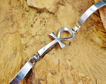 Bracelet Ancien En Argent 800 – Style égyptien, Occasion, Bijou Ethnique Vintage