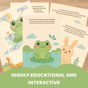 Animal Matching Game for Toddlers | Preschool Busy Book Pages | Educational Montessori PDF Activity for Kids Ages 2-5