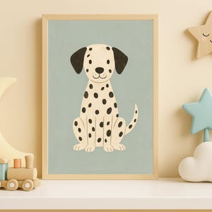 Dalmatian Puppy Nursery Print | Cute Dog Wall Art | Digital Download for Kids Room Decor