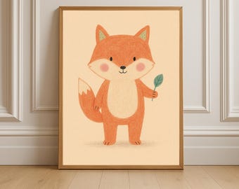 Fox Nursery Print: Woodland Animal Wall Art (Instant Download)