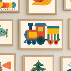 Nursery Wall Art Print Bundle: Animals, Vehicles, Weather (Instant Download, +30 Designs)