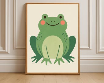 Frog Nursery Art Print – Playful Kids Room Decor (Digital Download)