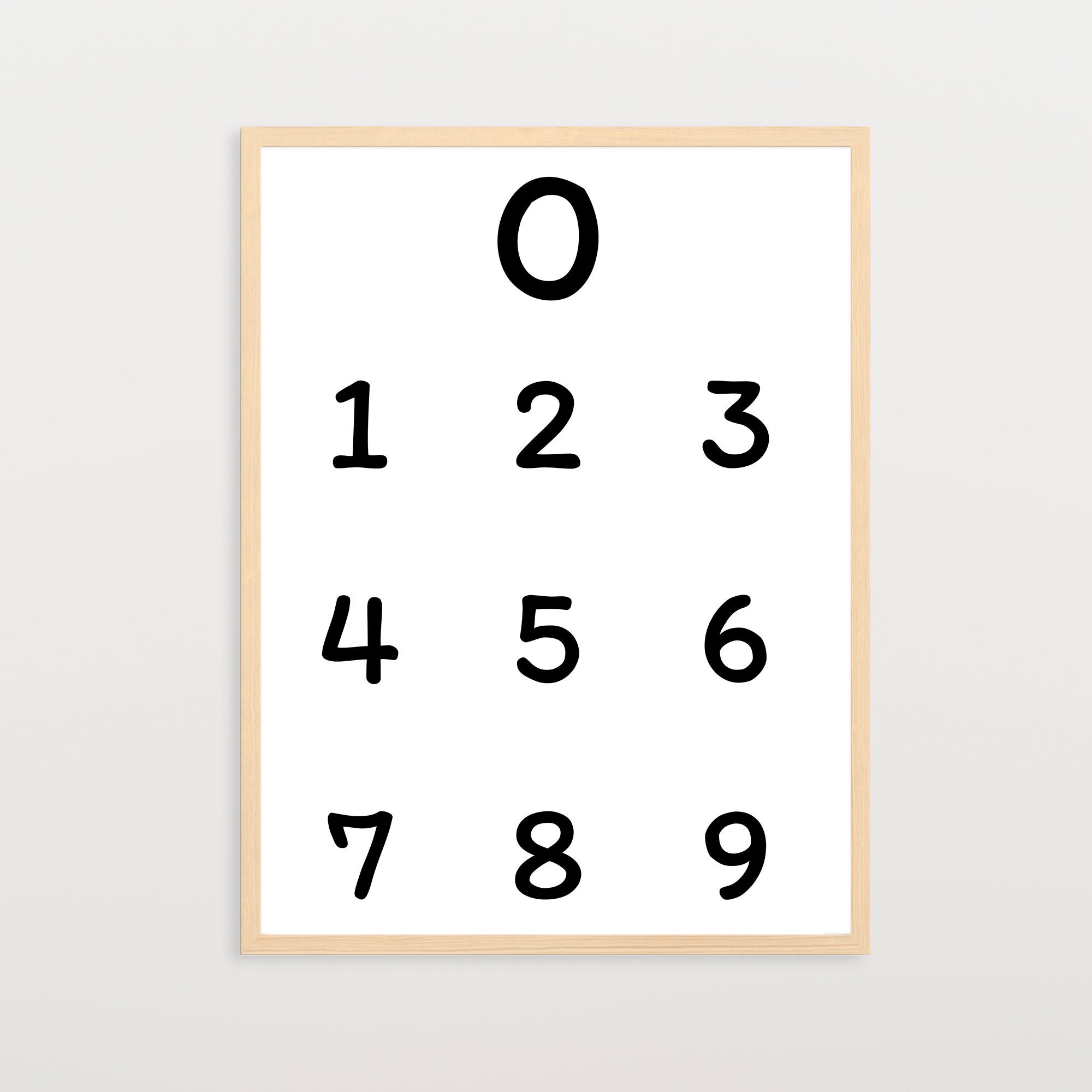 Preschool Printable Numbers 0-9 Numbers Printable Wall Art - Etsy
