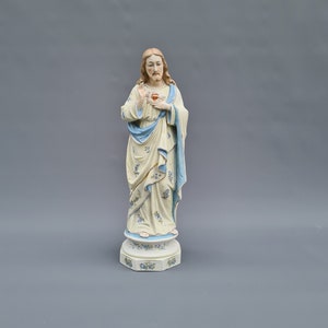 Herz Jesus Statue aus Porzellan ++