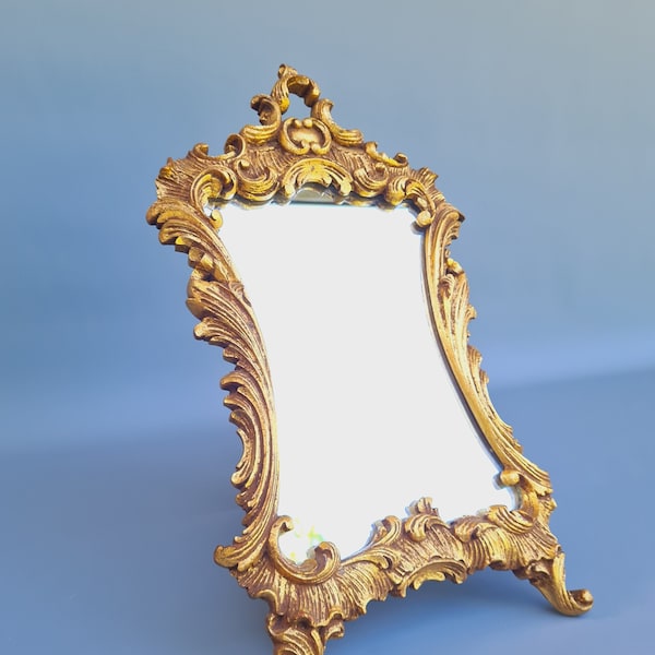 Wooden ornate table mirror, Art Nouveau style ++