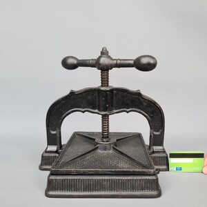 Beautiful antique book press, made of iron image 10