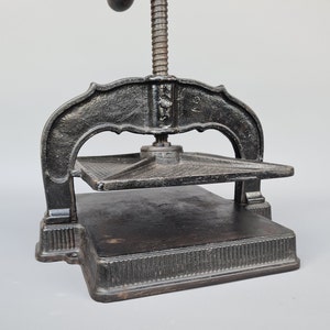 Beautiful antique book press, made of iron image 7