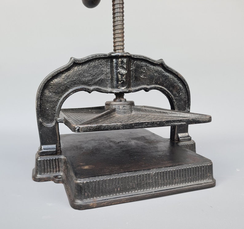 Beautiful antique book press, made of iron image 7