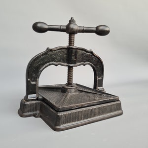 Beautiful antique book press, made of iron image 6