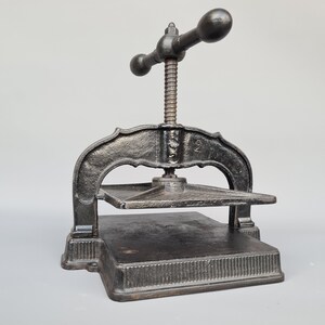 Beautiful antique book press, made of iron image 8