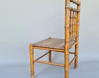 Chaise d'enfant antique, France imitation bambou ++