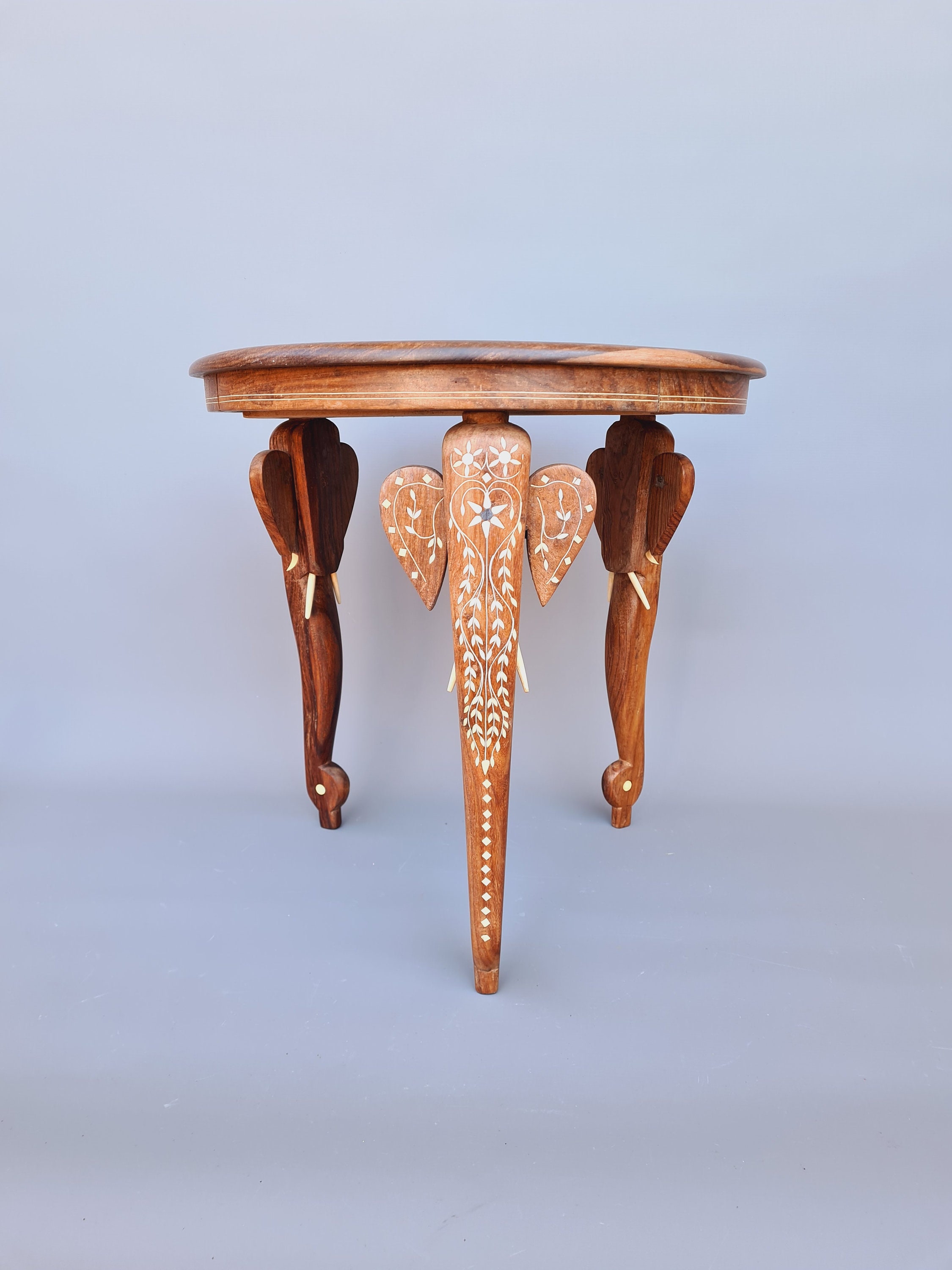 Old Angloindian Rosewood Side Table Etsy