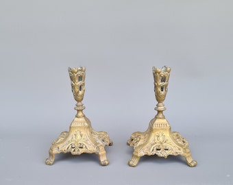 Rare pair of Louis bronze XVI candlesticks ++
