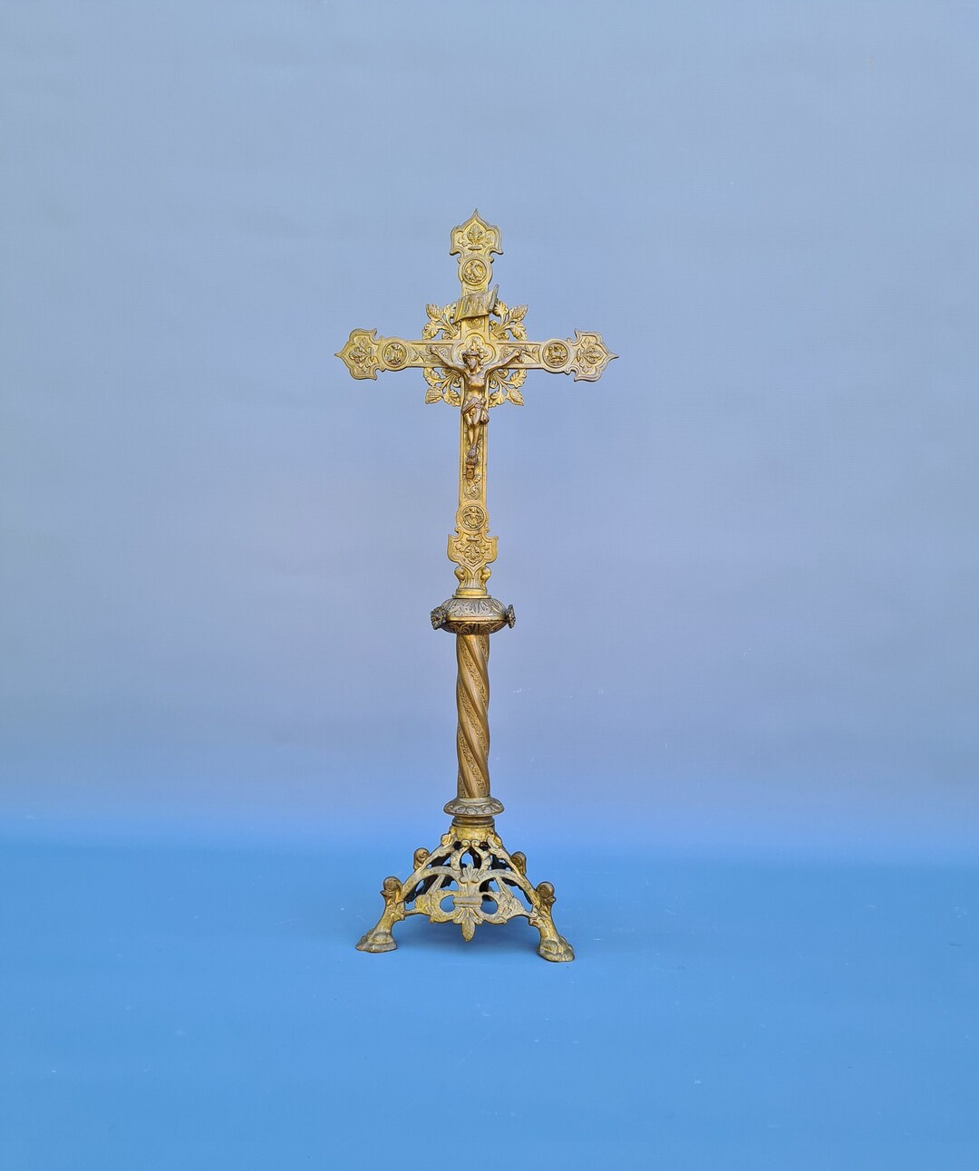 Antique French Church Altar Cross Crucifix Church Cross Etsy UK