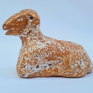 Vintage kleine Keramikschafe Amphora Perignem, Eli Van Damme Belgium ++