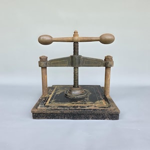 Beautiful antique book press, made of iron ++