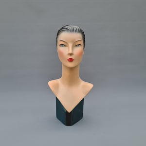 ヴィンテージ フランス 石膏マネキン ヘッド - アールデコ