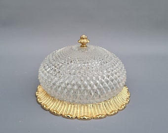 Beautiful mid-century design Glashutte Hollywood Regency ceiling lamp ++