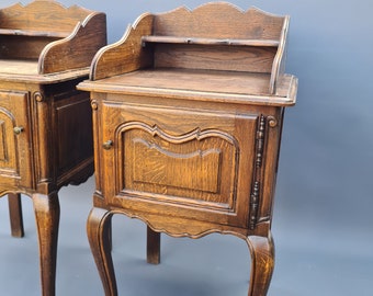 Set wooden night tables, Louis XV style ++  restoration project