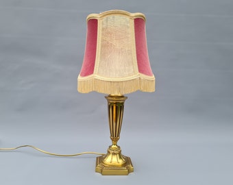 lampe de table vintage en bronze avec abat-jour d&#39;origine, style Empire ++