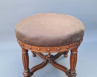 Rare & large Louis XVI salon stool ++