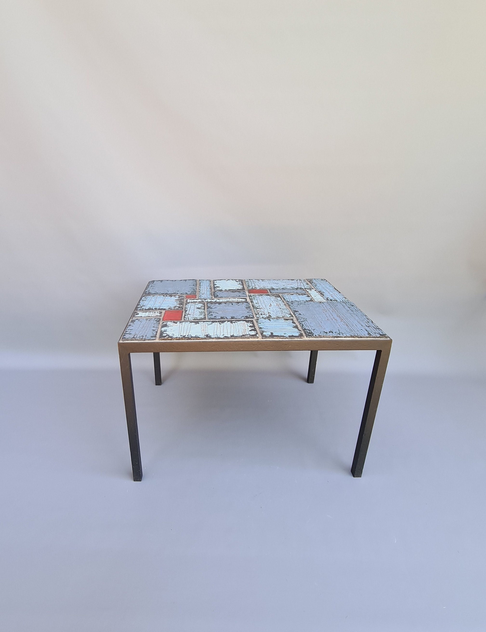 Vintage Belgian Ceramic Side Table 1960 - Etsy