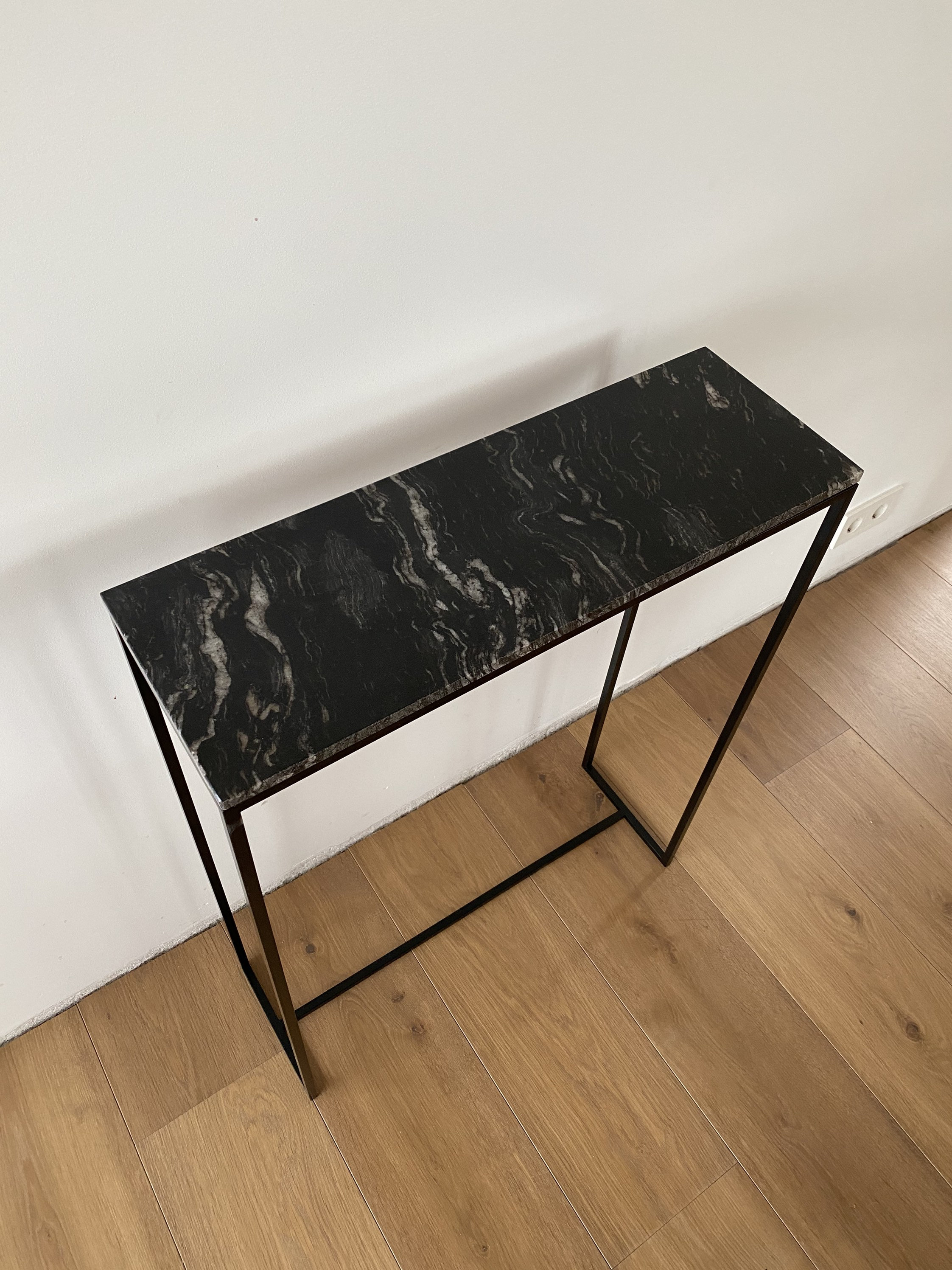 Minimal Design Marble Console Table Narrow Hallway Table Or atelier