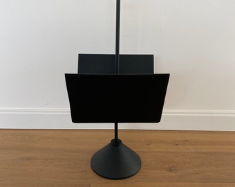 Vintage Magazine Rack, Newspaper Stand by Porada Arredi, 1980s Italian Design, Attributed to E. Mapelli & P. Passarino, Post- Modern Rack