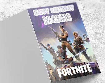 Carte d&#39;anniversaire personnalisée Fotnite