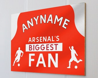 ARSENAL FAN Personalised Kids Room Sign | Teenager Door Plaque | Children Bedroom Door Hanger