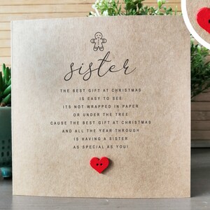 Sister Christmas Card, Special Sister Card, Christmas Card For Sister, Sister Xmas Card