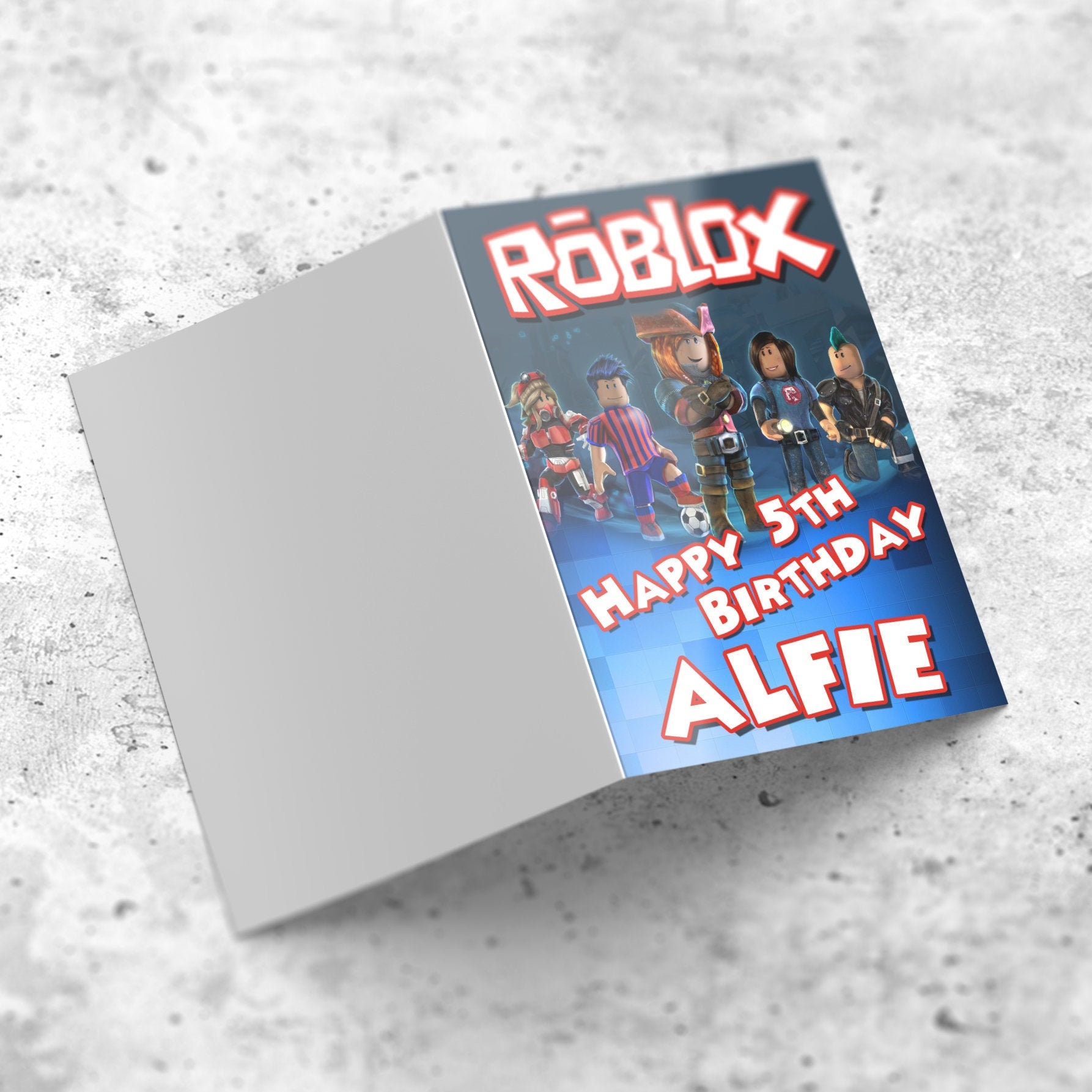 ROBLOX Personalised Birthday Card, Birthday Roblox Card, Kids Roblox Game  Card