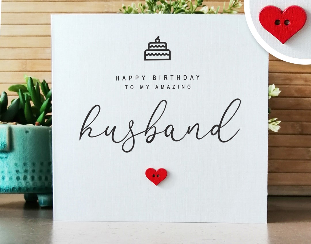 Husband Birthday Card Birthday Card For Amazing Husband Special