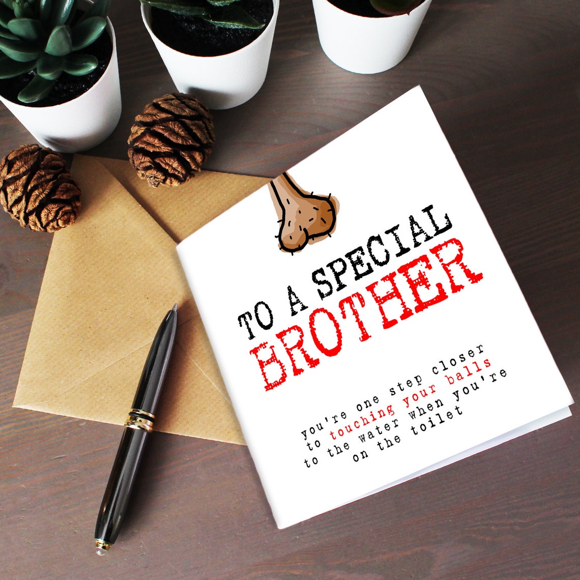 Funny Birthday card for Special Brother Rude Humour Joke 40th | Etsy