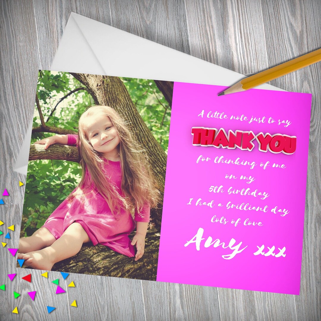 Children's Birthday Thank You Cards , Personalised New Baby Thank You