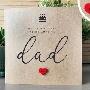 Dad Birthday Card, Personalised Birthday Card for Father, Amazing Dad Birthday Card, Eco Friendly Card