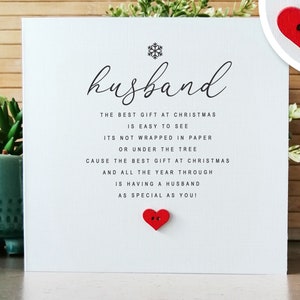 Special Husband Christmas Card, Christmas Card For Husband Xmas Card For Husband Partner Christmas Card, Eco Friendly