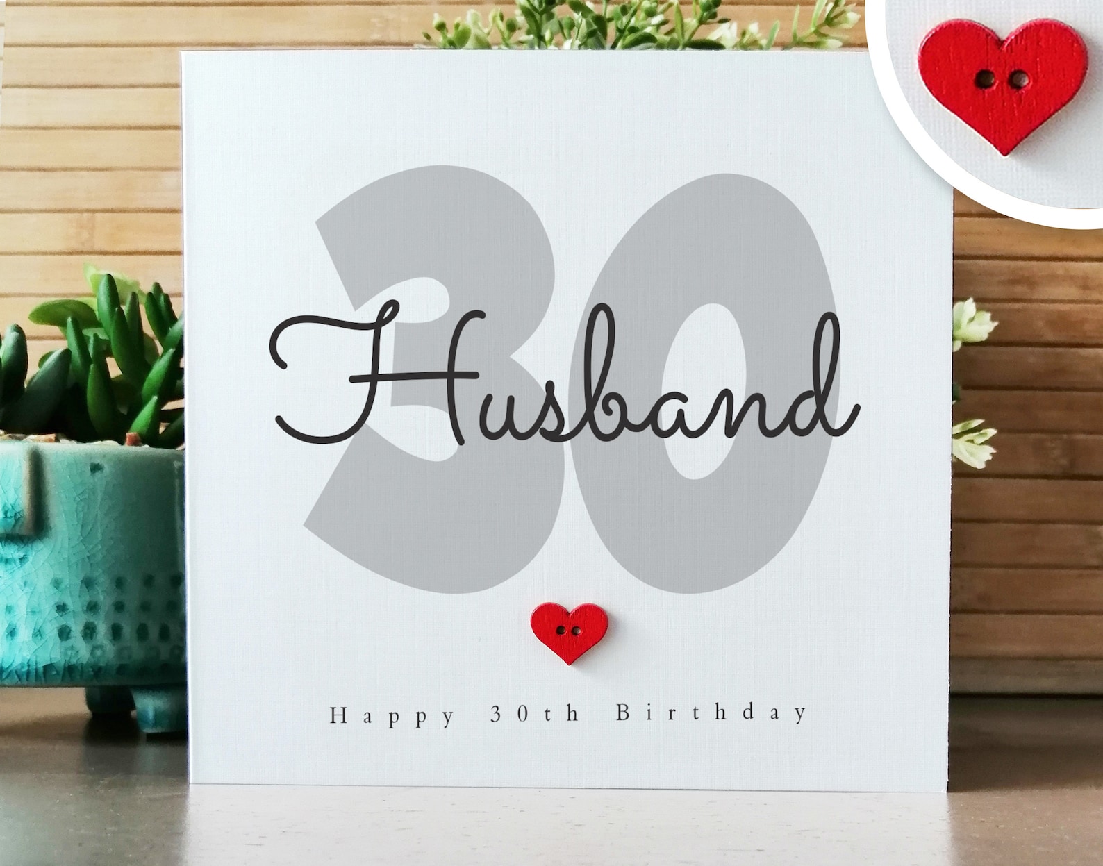 Husband 30th Birthday Card Handmade 30th Birthday Card for Etsy UK