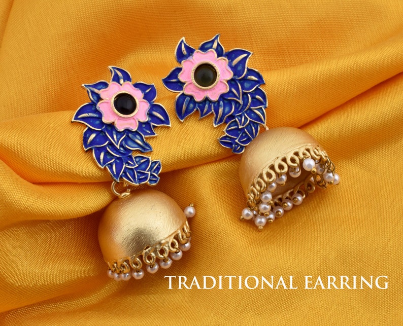 Designer Jewelry Traditional Earring Excellent Indian Jewelry Traditional Jewelry Gold Finish Earring Gold Plated Earring