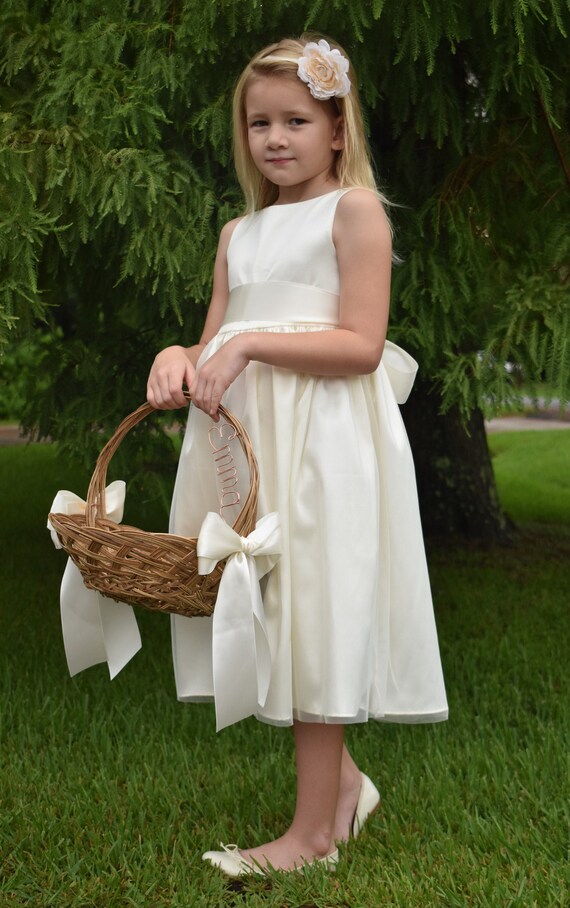 copper flower girl basket