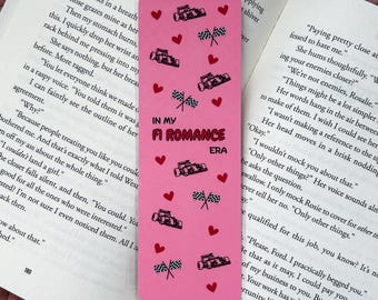 F1 Romance Era Bookmark | Pink Racing Aesthetic | Formula 1 Fan Gift