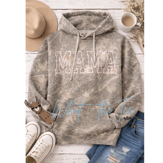 Embroidered Mama Camo Hoodie | Cozy Mom Hoodie | Mother's Day Gift for Mom | Custom Mama Sweatshirt | Trendy Camo Pullover