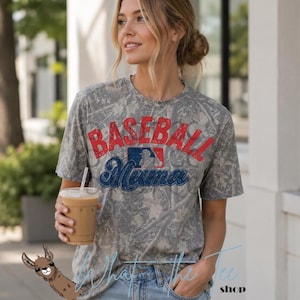 Camiseta de béisbol estilo camuflaje / Regalo del Día de la Madre para mamá / Camiseta de softbol estilo camuflaje / Camiseta ligera de camuflaje a la moda